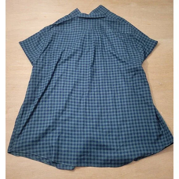 Brooks Brothers Checkered Button Down Shirt Size 3XL Mens Green & Blue - Picture 3 of 10